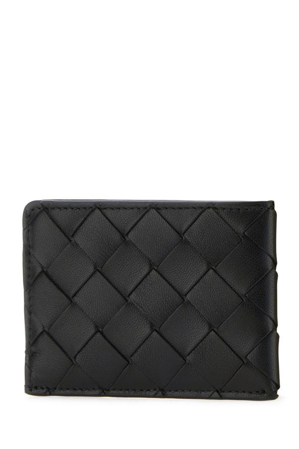 BOTTEGA VENETA | Black leather cardholder