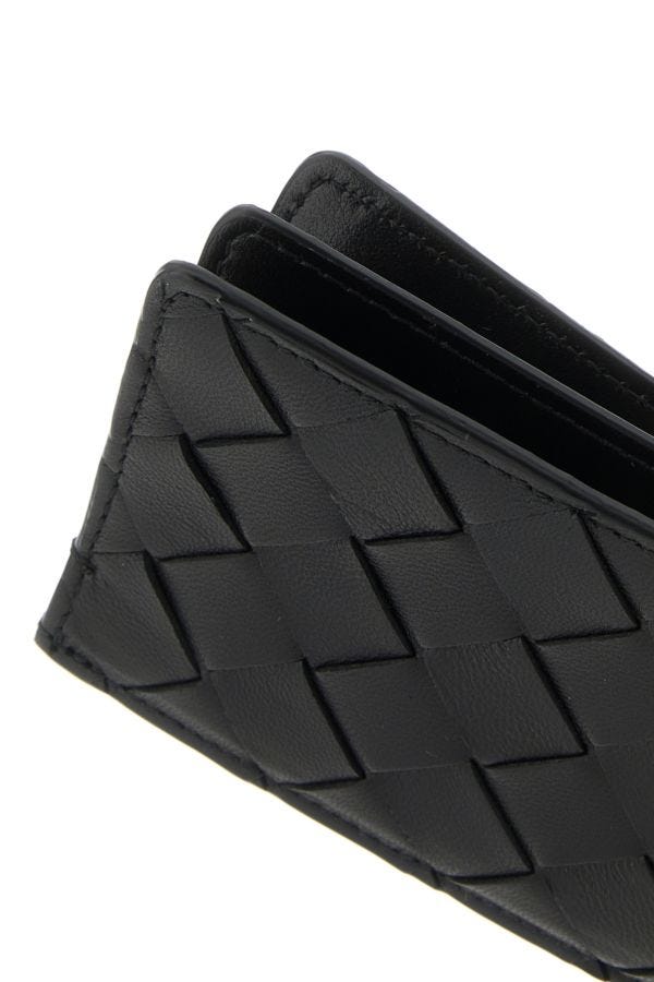 BOTTEGA VENETA | Black leather cardholder