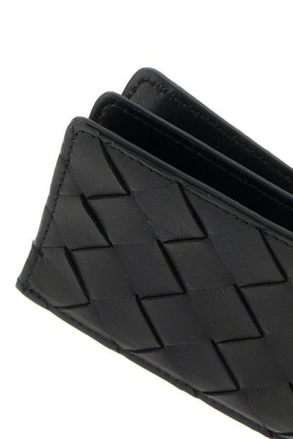 BOTTEGA VENETA | Black leather cardholder