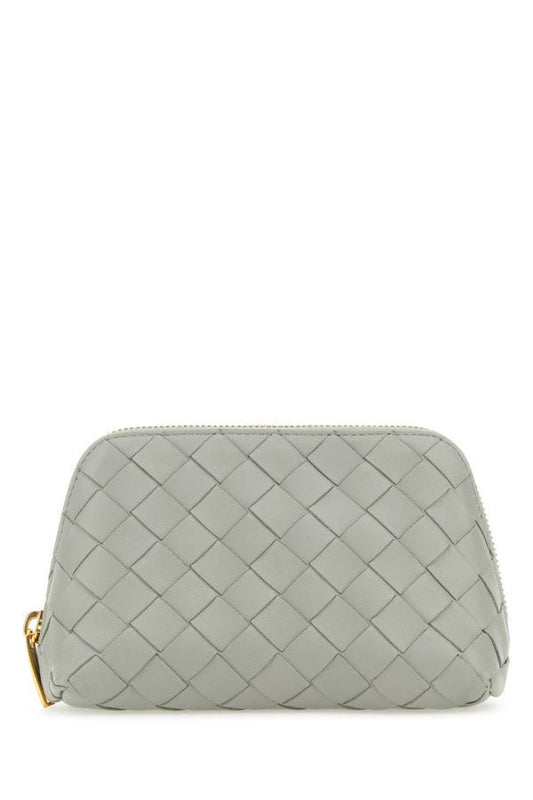 BOTTEGA VENETA | Light grey leather beauty case