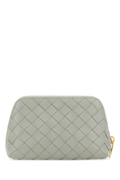 BOTTEGA VENETA | Light grey leather beauty case