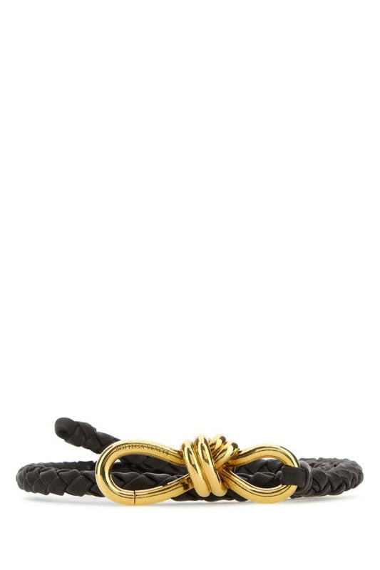 BOTTEGA VENETA | Dark brown nappa leather Andiamo belt