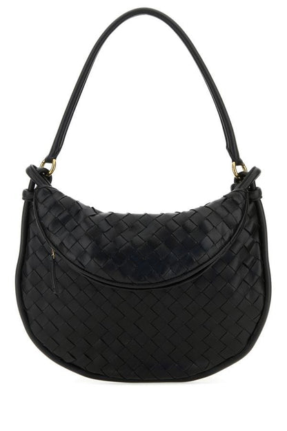 BOTTEGA VENETA | Black leather medium Gemelli shoulder bag