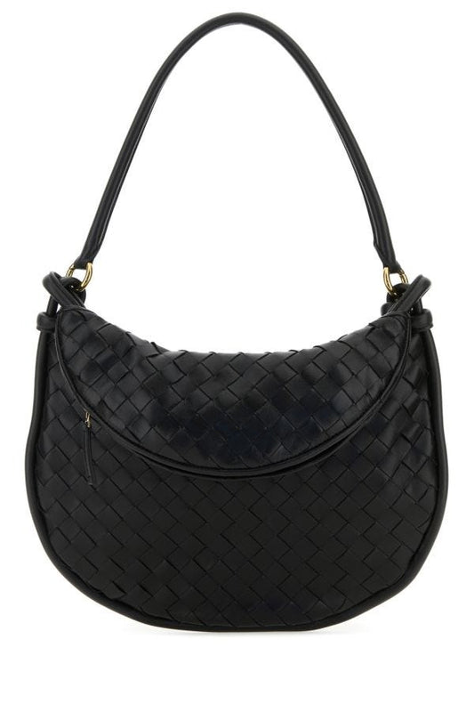 BOTTEGA VENETA | Black leather medium Gemelli shoulder bag