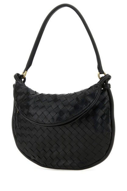 BOTTEGA VENETA | Black leather medium Gemelli shoulder bag
