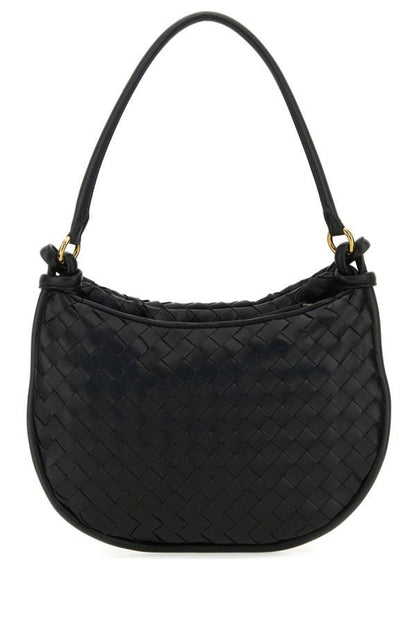 BOTTEGA VENETA | Black leather medium Gemelli shoulder bag