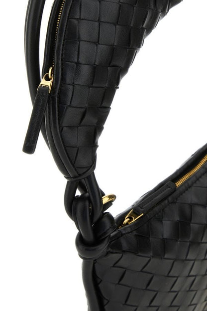 BOTTEGA VENETA | Black leather medium Gemelli shoulder bag