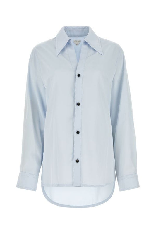 BOTTEGA VENETA | Pastel light-blue twill shirt