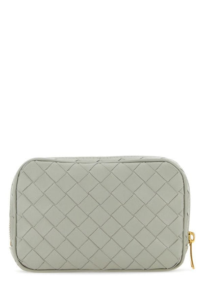 BOTTEGA VENETA | Light grey leather small pouch