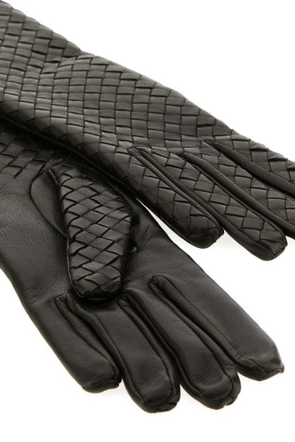 BOTTEGA VENETA | Dark brown nappa leather gloves