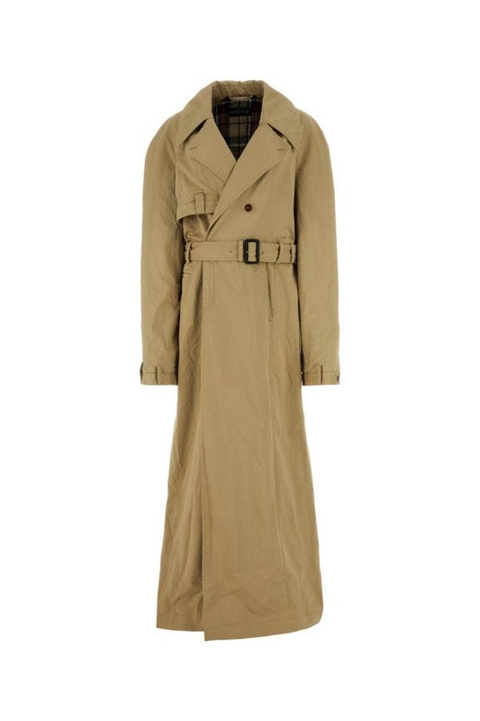 BALENCIAGA | Beige cotton Deconstructed trench coat