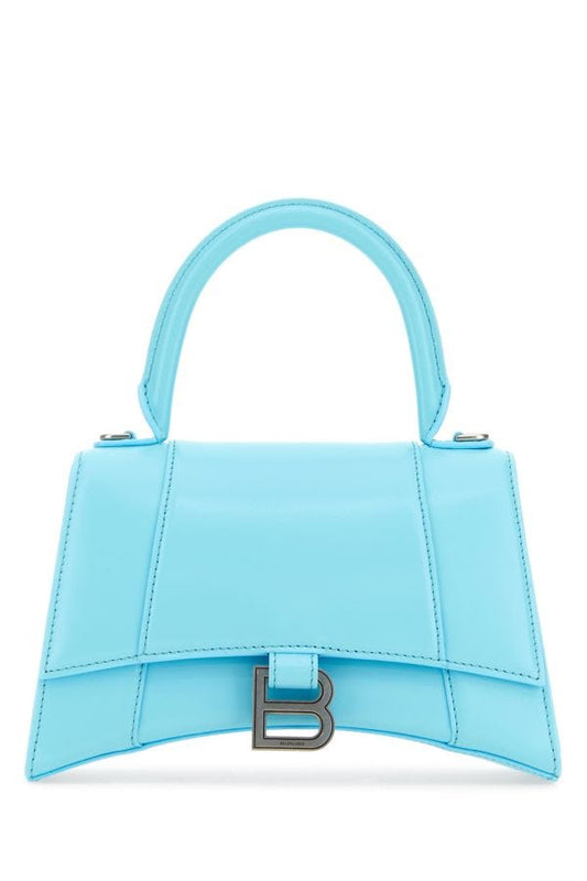 BALENCIAGA | Light blue leather small Hourglass handbag