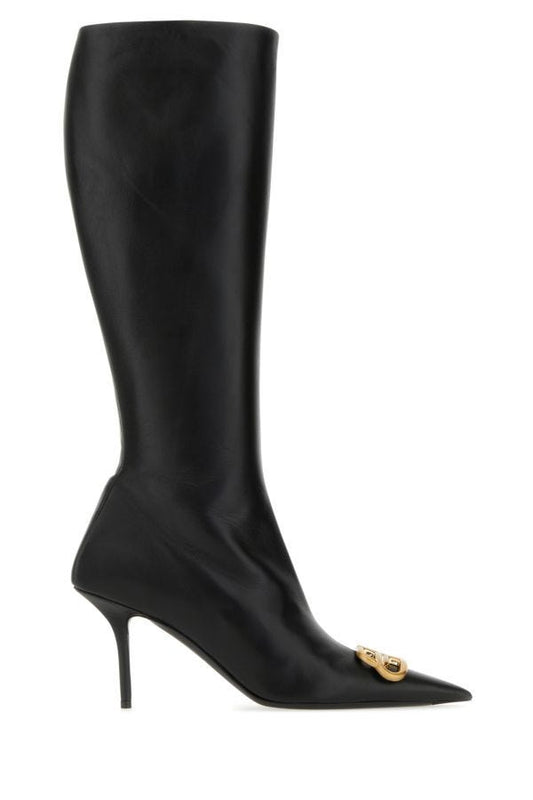 BALENCIAGA | Black nappa leather Squared Knife BB boots