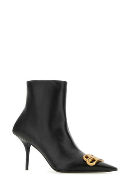 BALENCIAGA | Black leather Square Knife ankle boots