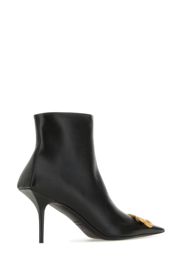 BALENCIAGA | Black leather Square Knife ankle boots
