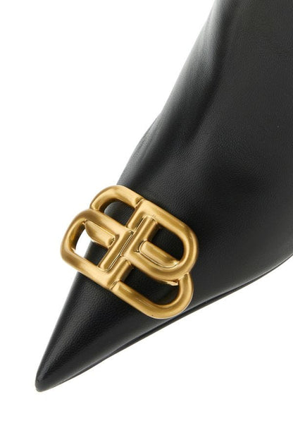 BALENCIAGA | Black leather Square Knife ankle boots