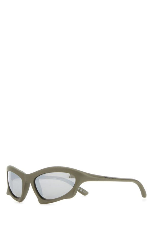 BALENCIAGA | Silver acetate Bat Rectangle sunglasses