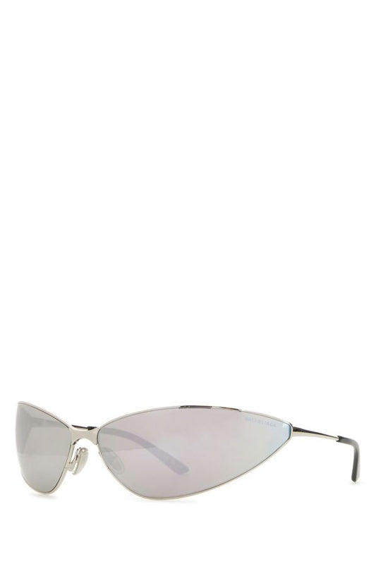 BALENCIAGA | Silver metal Razor sunglasses