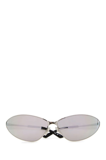 BALENCIAGA | Silver metal Razor sunglasses