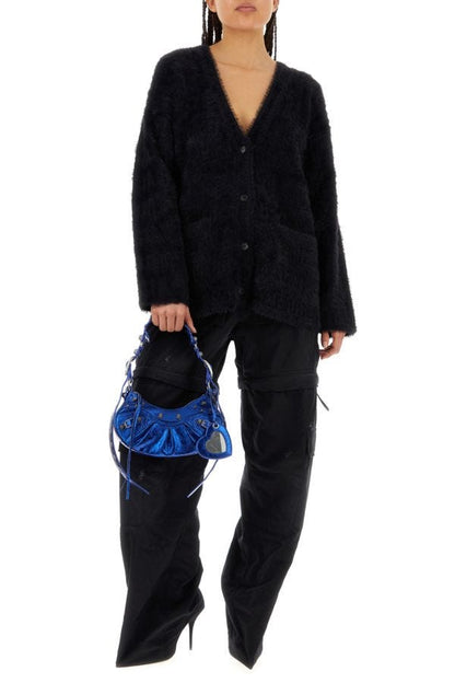 BALENCIAGA | Blue nappa leather Le Cagole XS shoulder bag