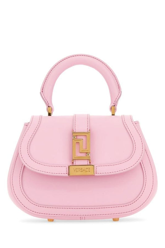VERSACE | Pink leather mini Greca Goddess handbag