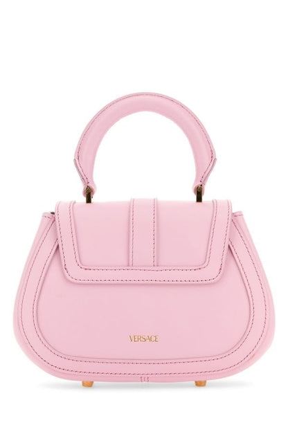 VERSACE | Pink leather mini Greca Goddess handbag