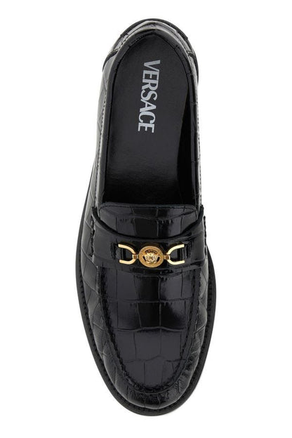 VERSACE | Black leather Medusa '95 loafers