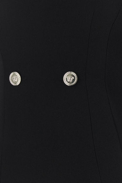 VERSACE | Black grain de poudre mini dress