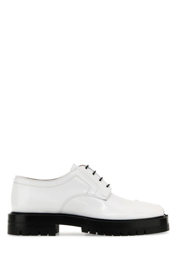 MAISON MARGIELA | White leather Tabi lace-up shoes
