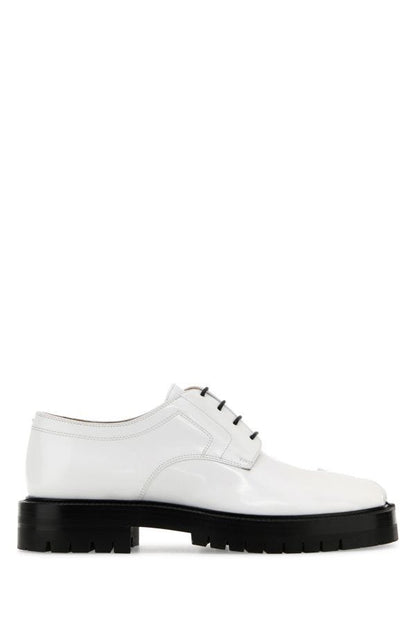 MAISON MARGIELA | White leather Tabi lace-up shoes