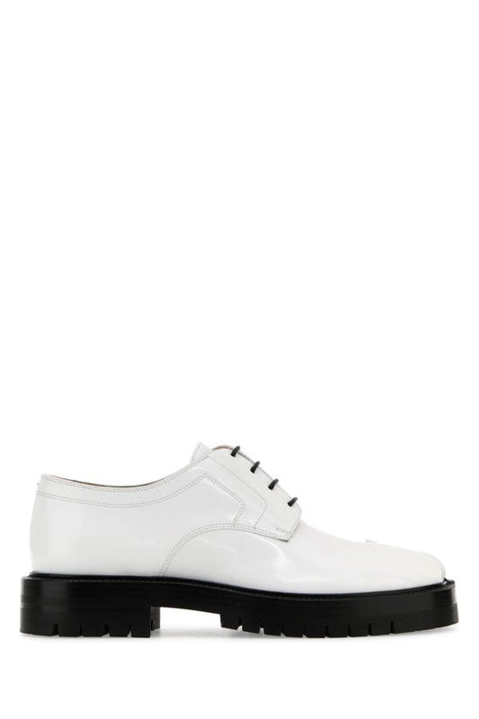 MAISON MARGIELA | White leather Tabi lace-up shoes