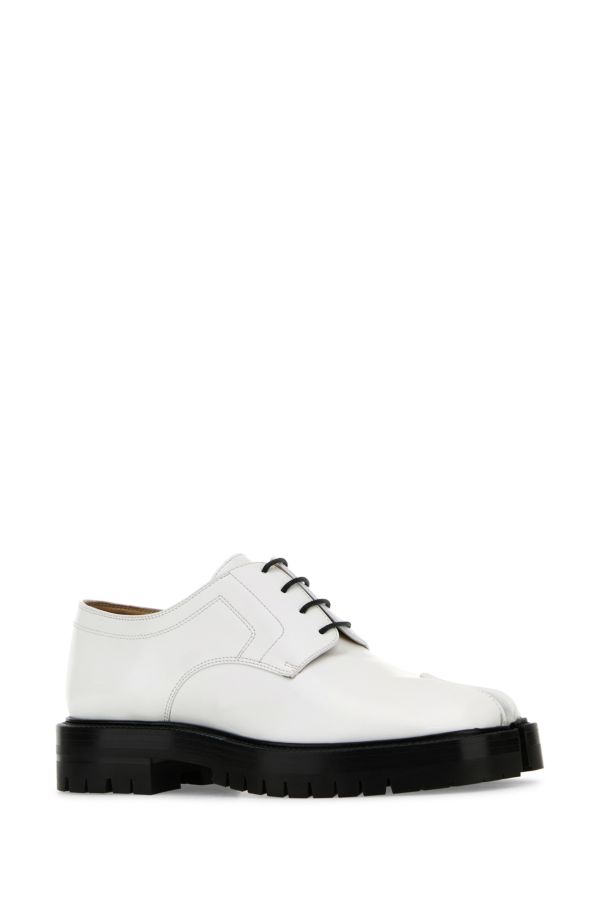 MAISON MARGIELA | White leather Tabi lace-up shoes