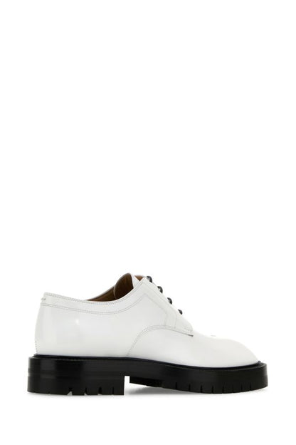 MAISON MARGIELA | White leather Tabi lace-up shoes