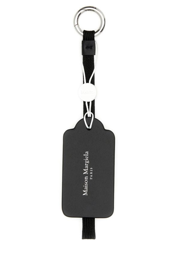 MAISON MARGIELA | Black leather key ring