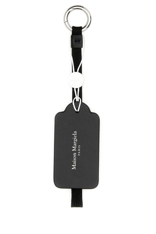 MAISON MARGIELA | Black leather key ring