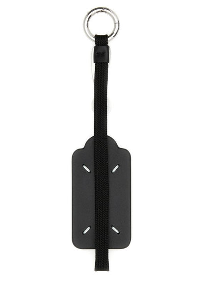 MAISON MARGIELA | Black leather key ring