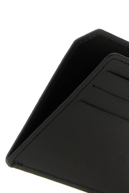 MAISON MARGIELA | Black leather Four Stitches card holder
