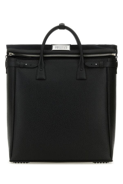 MAISON MARGIELA | Black leather 5A handbag