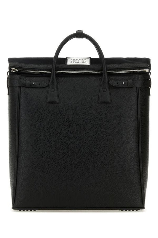 MAISON MARGIELA | Black leather 5A handbag