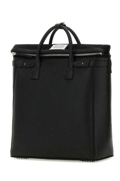 MAISON MARGIELA | Black leather 5A handbag