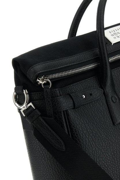MAISON MARGIELA | Black leather 5A handbag