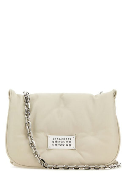 MAISON MARGIELA | Chalk nappa leather small Glam Slam Flap crossbody bag
