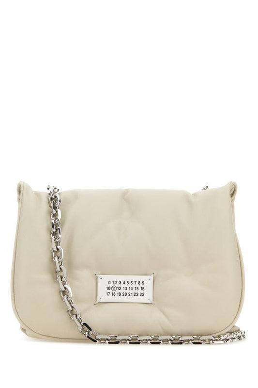MAISON MARGIELA | Chalk nappa leather small Glam Slam Flap crossbody bag
