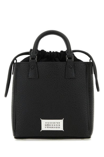 MAISON MARGIELA | Black leather 5AC handbag