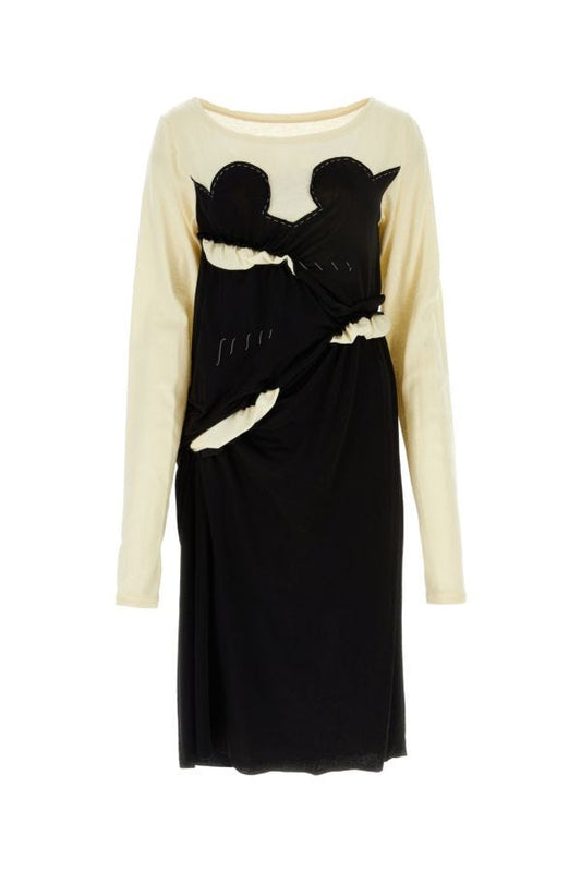 MAISON MARGIELA | Two-tone jersey dress