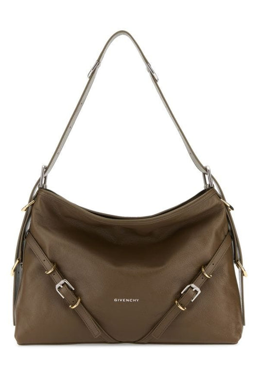 GIVENCHY | Cappuccino leather medium Voyou shoulder bag