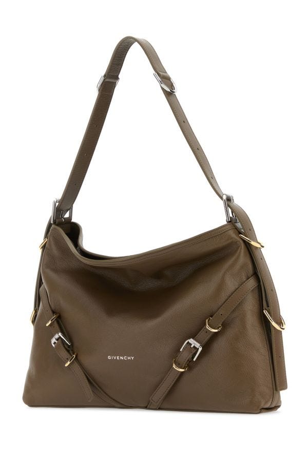 GIVENCHY | Cappuccino leather medium Voyou shoulder bag