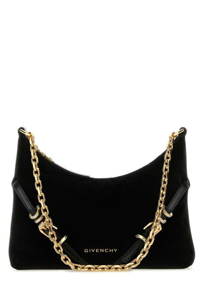 GIVENCHY | Black velvet Voyou Party shoulder bag