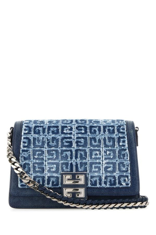 GIVENCHY | Two-tone denim and leather medium Multicarry shoulder bag