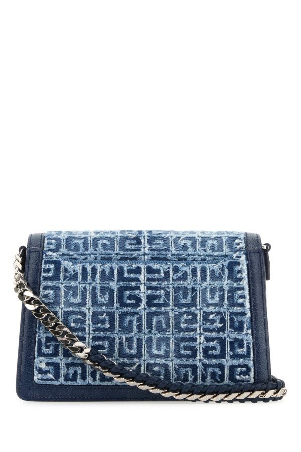 GIVENCHY | Two-tone denim and leather medium Multicarry shoulder bag